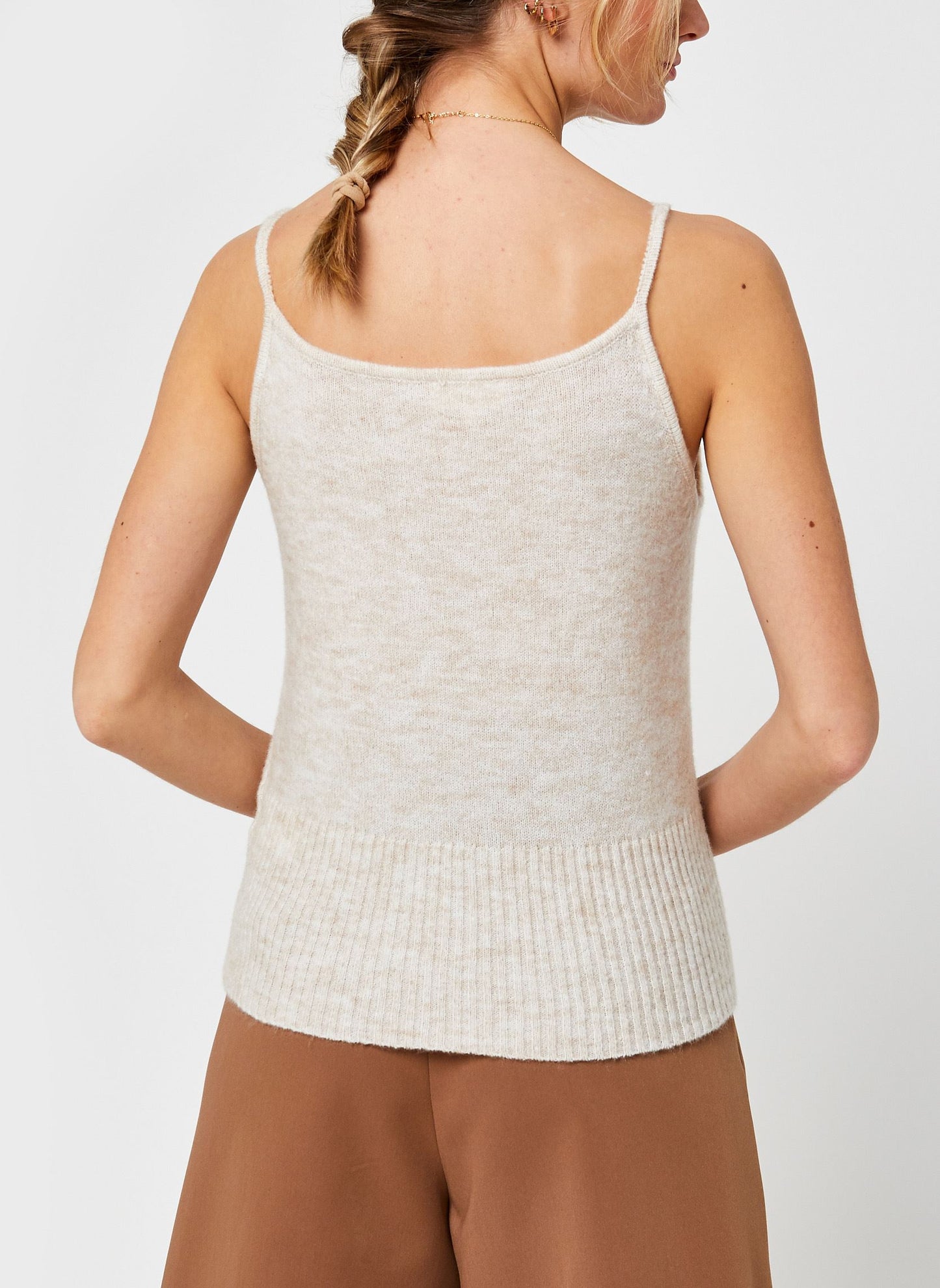 Top de punto beige CALI