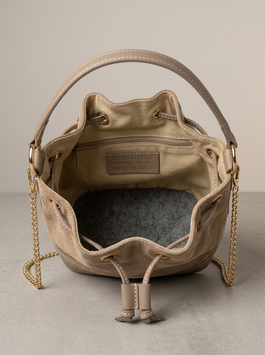 Bolso bucket de piel DASY