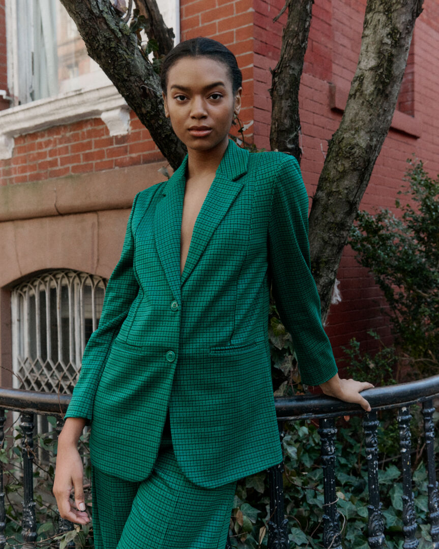 Blazer oversize verde ELEONOR
