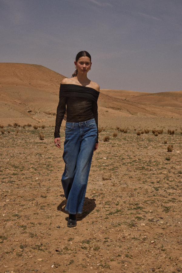 Vaqueros wide leg azul oscuro ZINDY