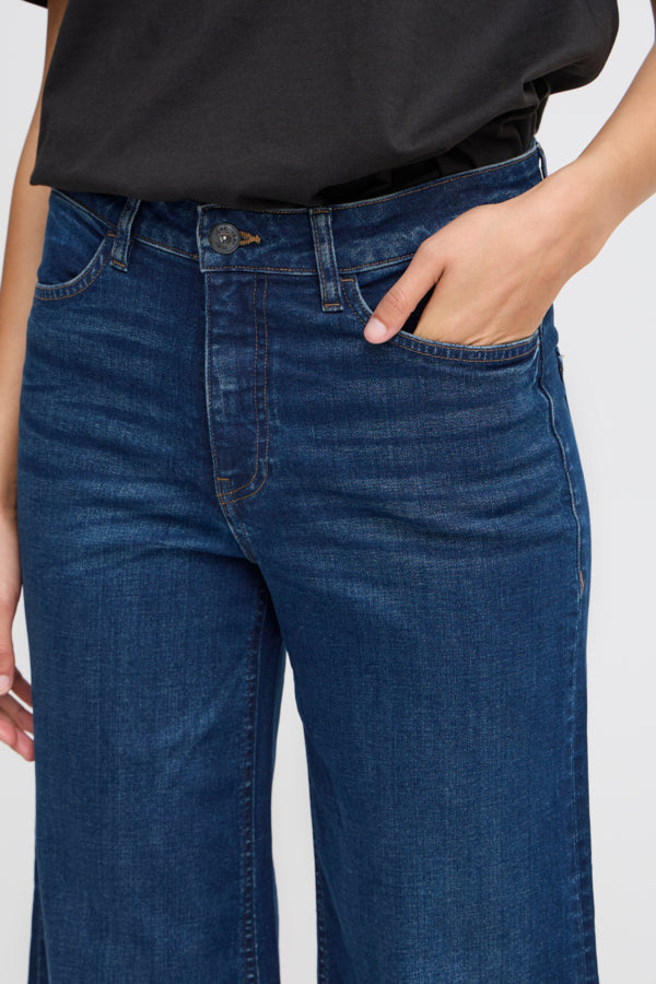 Vaqueros wide leg azul oscuro ZINDY