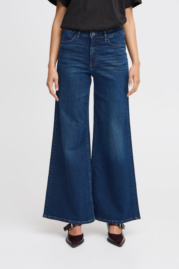 Vaqueros wide leg azul oscuro ZINDY
