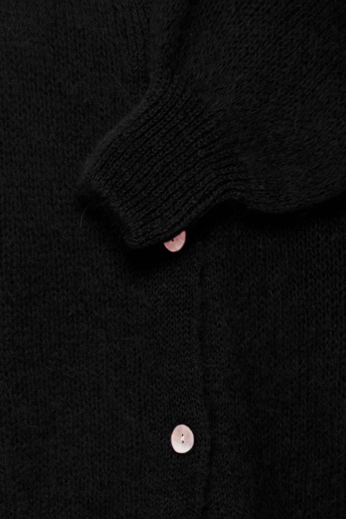 Chaqueta de punto mohair negro MILI