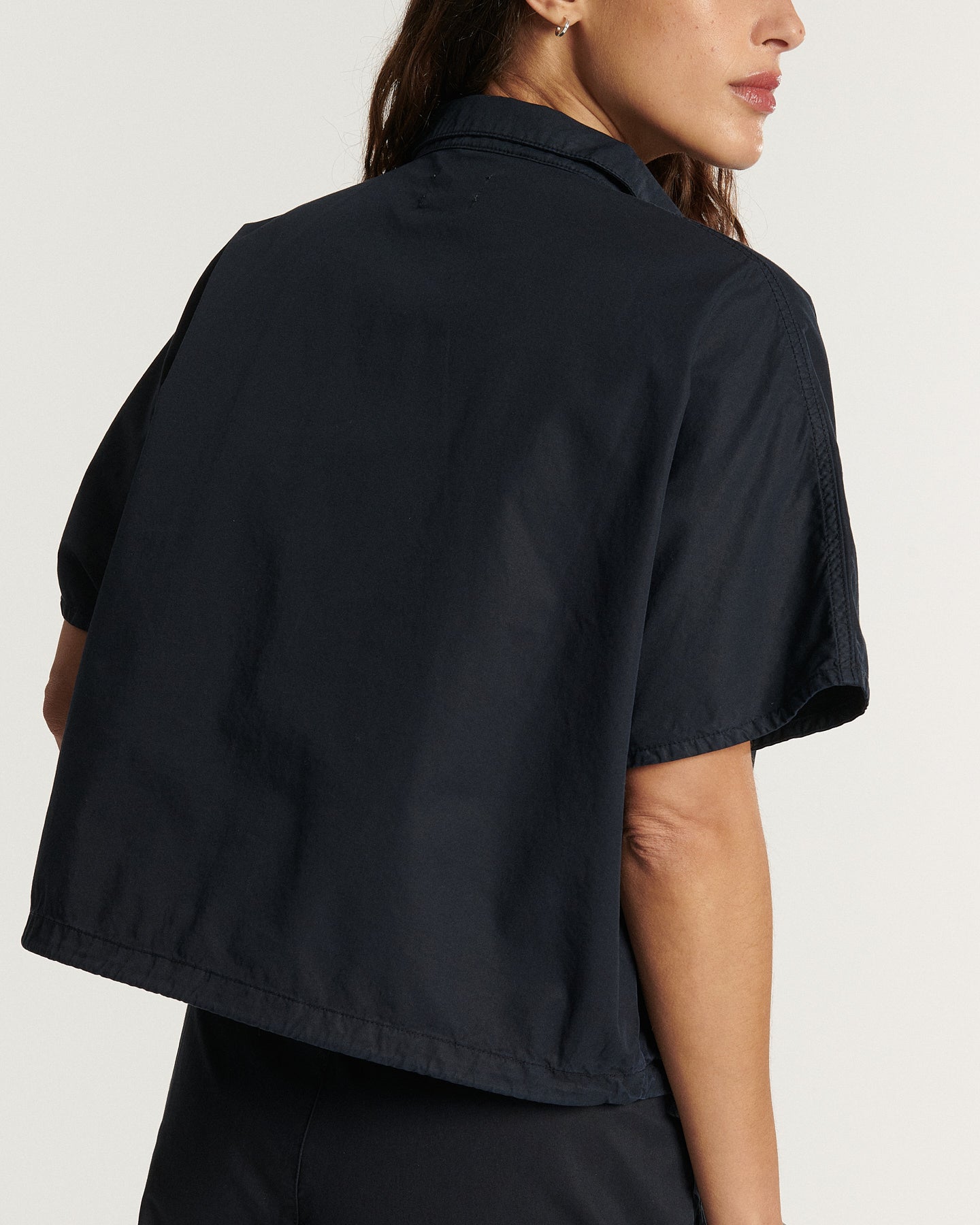 Camisa corta popelin marino DONTA