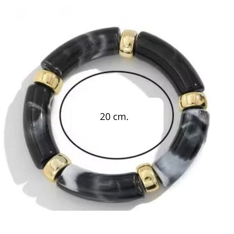 Pulsera elástica de acrílico BAMBÚ