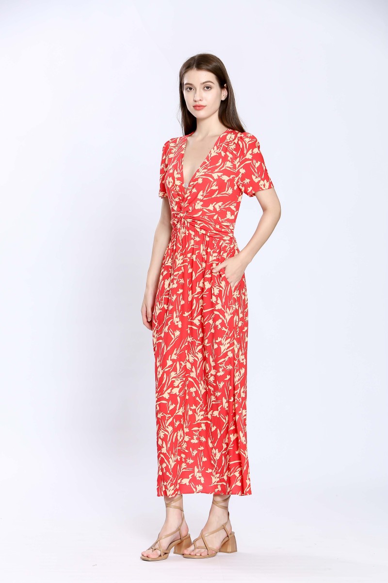 Vestido largo estampado floral POMEROL