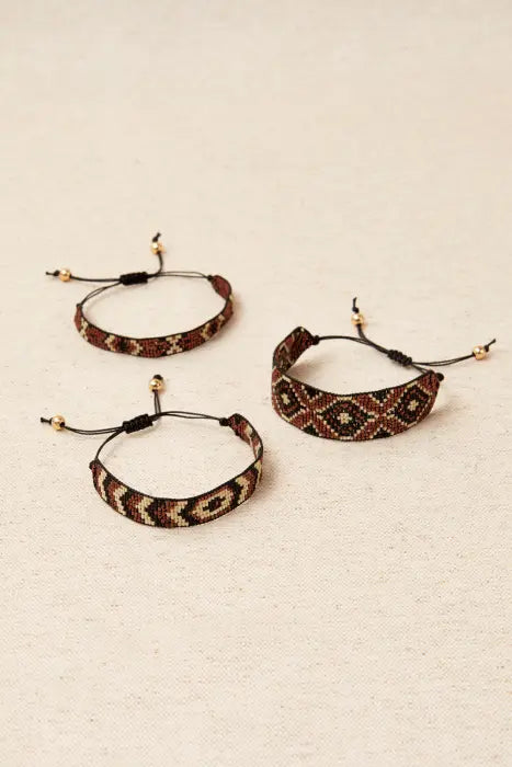 Pulsera de cordón Boho TRÍO