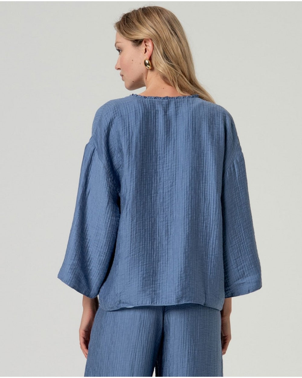 Kimono corto azul DINTE