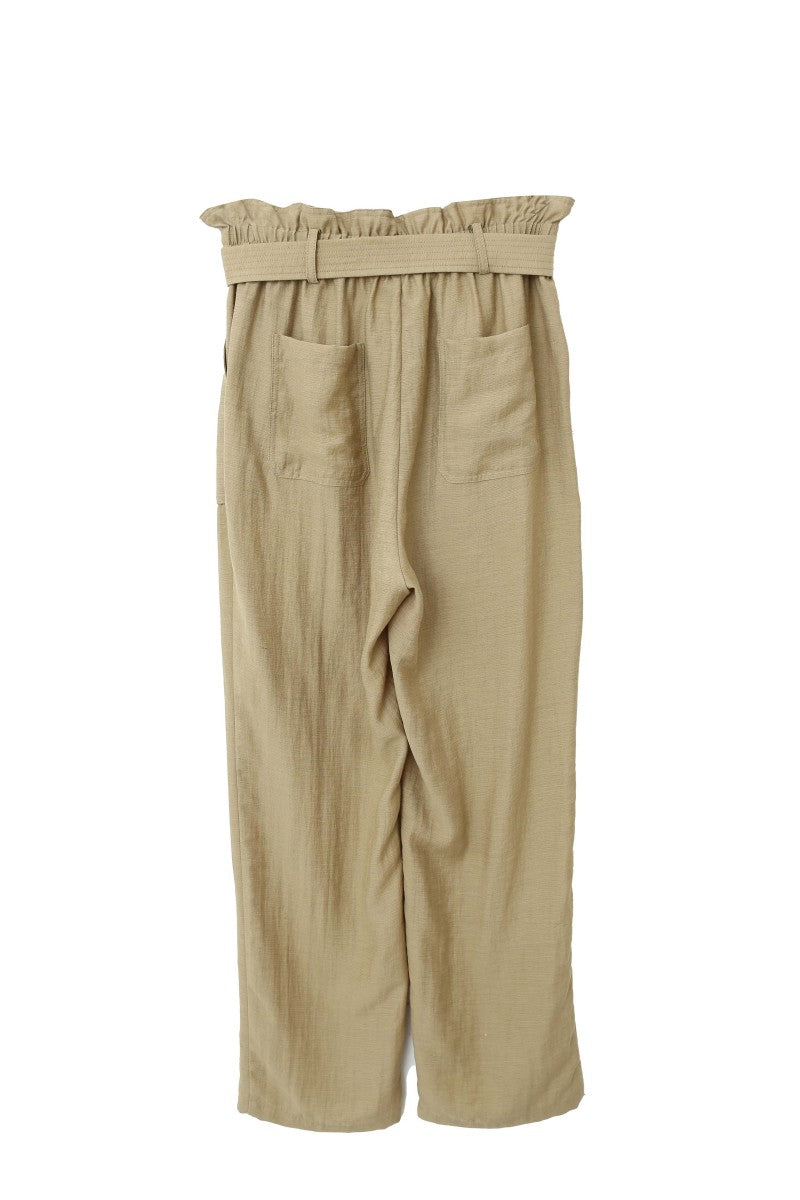 Pantalón de lino beige ALBERTA