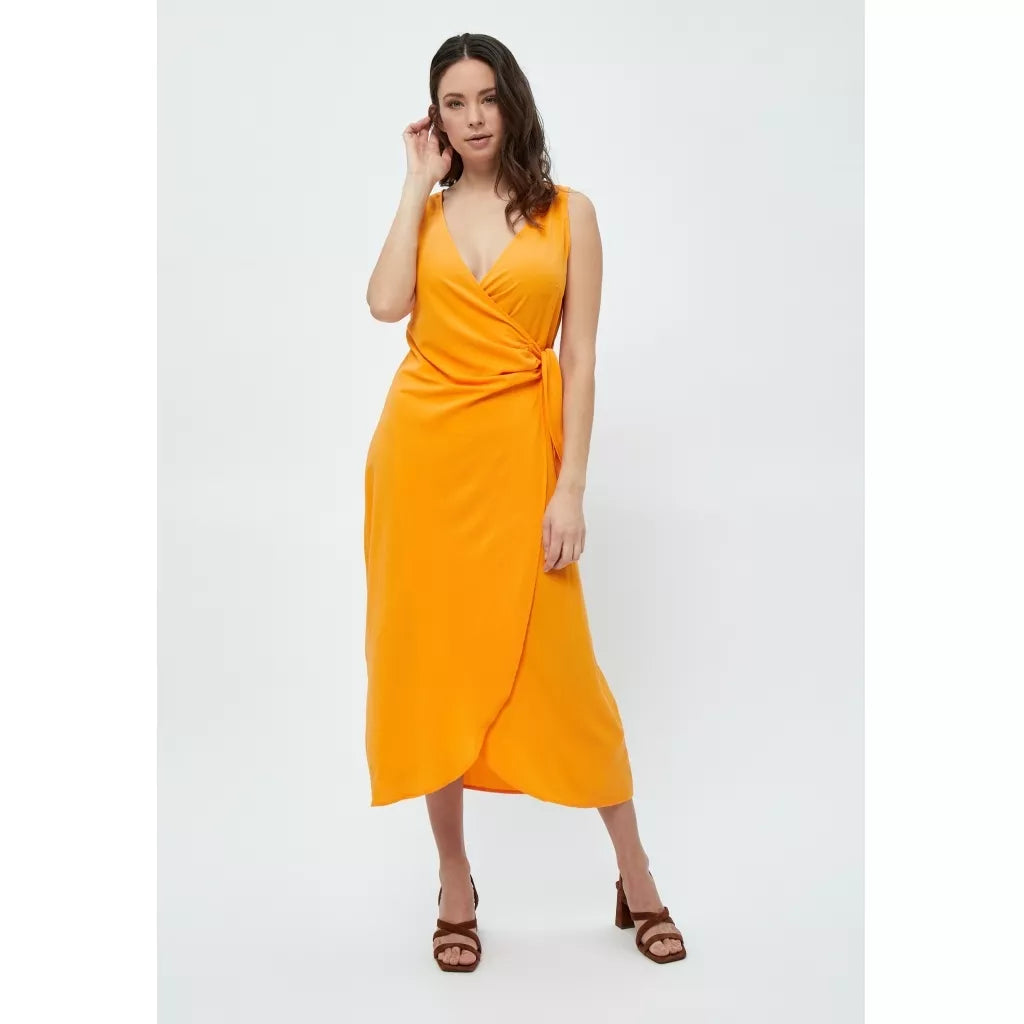 Vestido nudo ELEONORA naranja