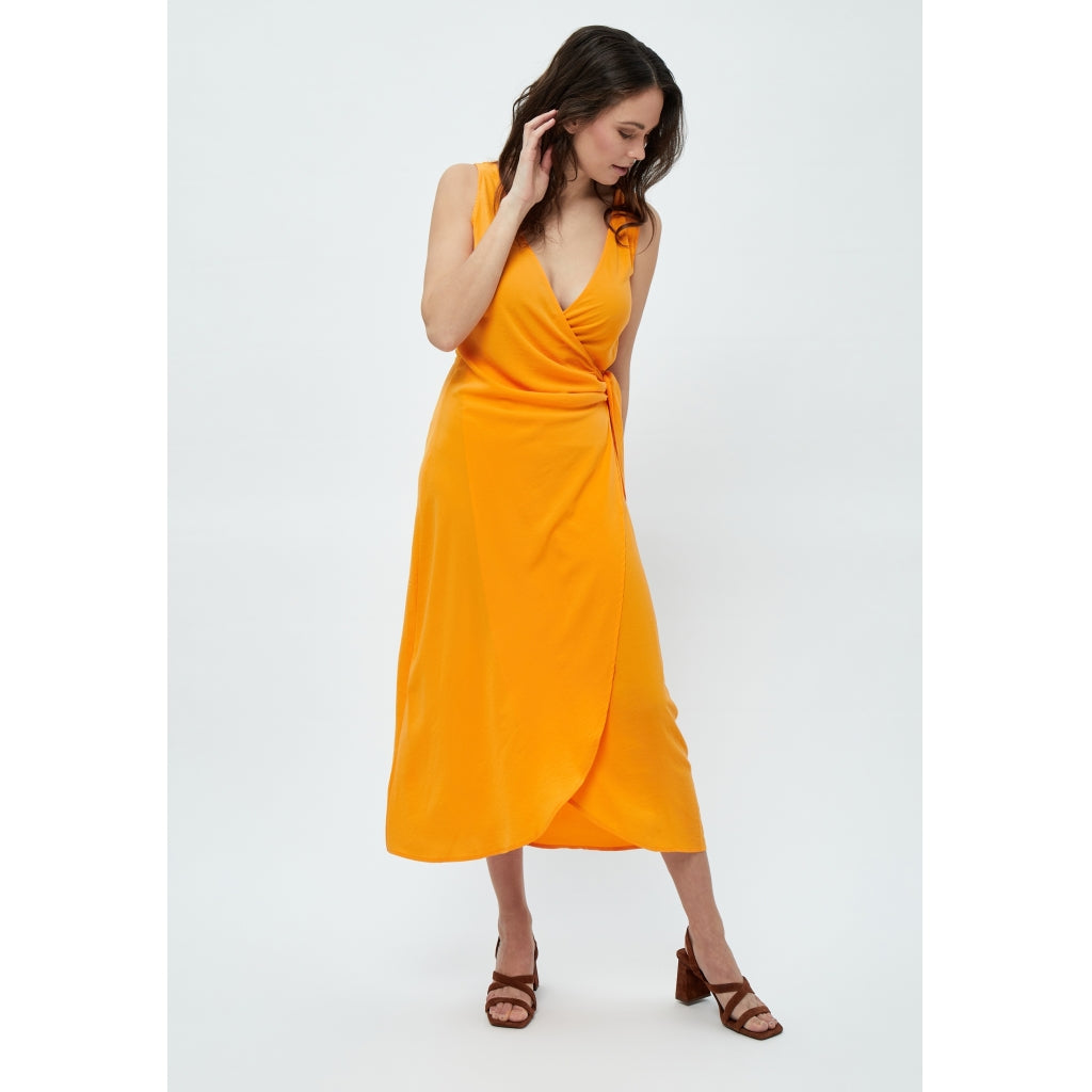 Vestido nudo ELEONORA naranja