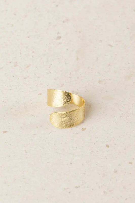 Anillo Latón Baño Oro - Único