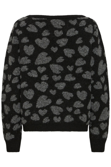 IHDEART LS - BLACK W GR