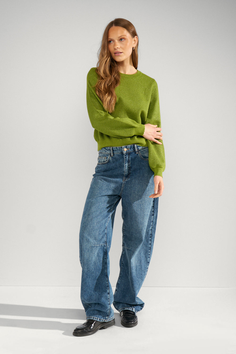 NUBIR SOLID PULLOVER - Calla Green