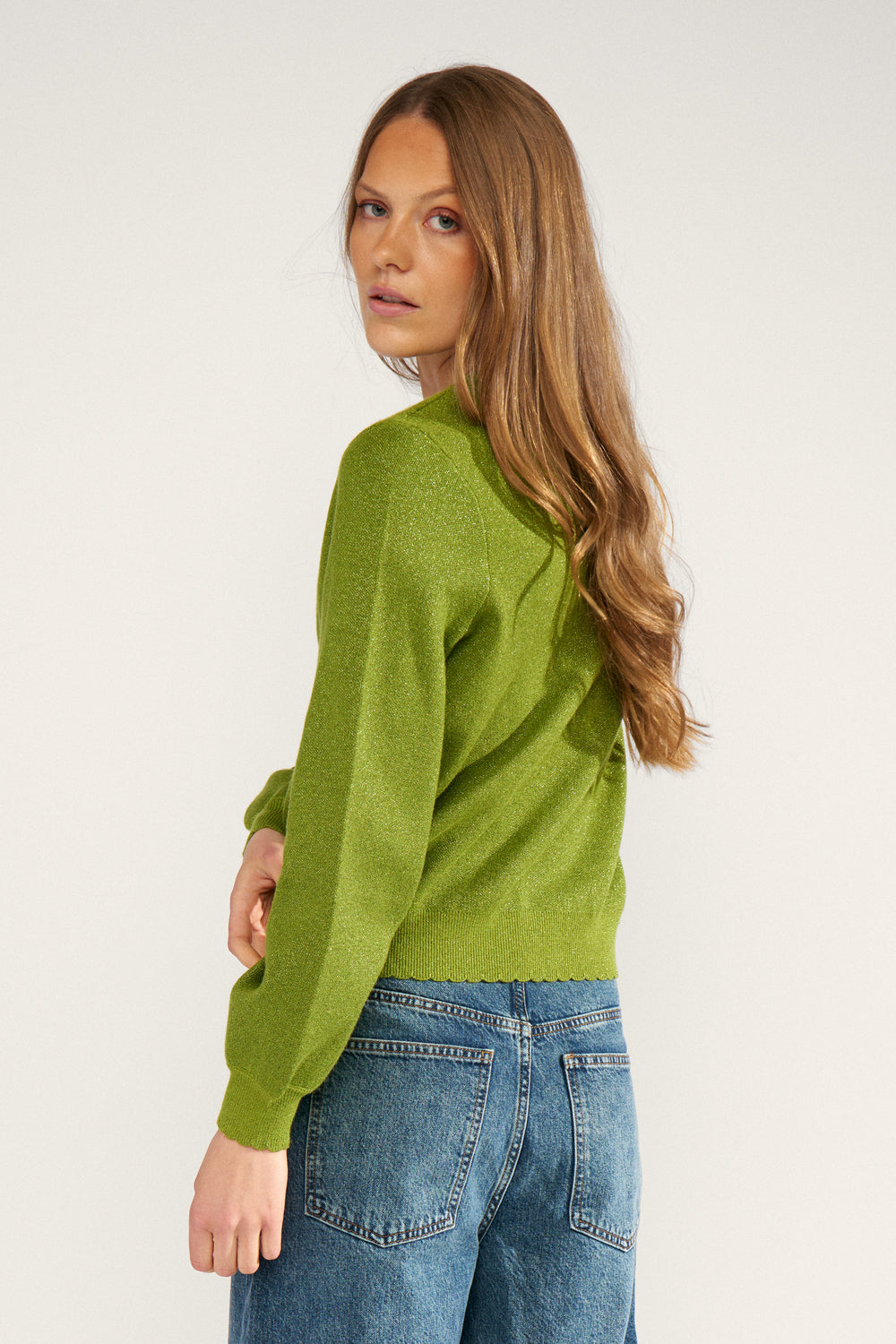 NUBIR SOLID PULLOVER - Calla Green