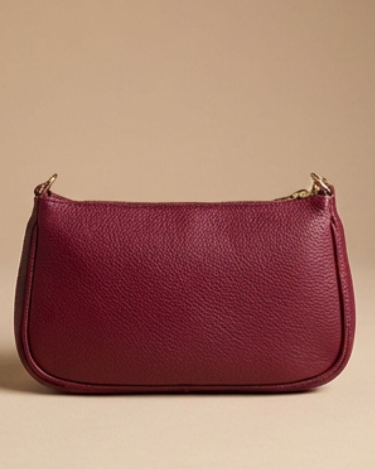 Bolso piel granate MINIMAL