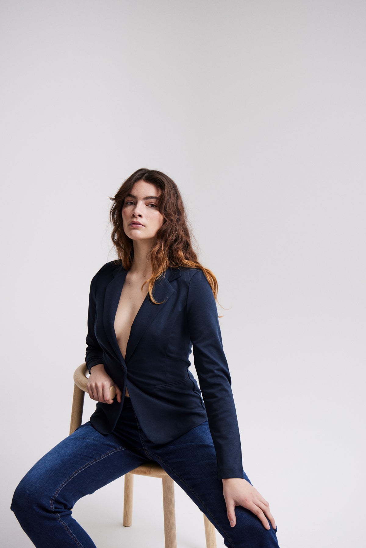 Blazer azul marino SANDRA