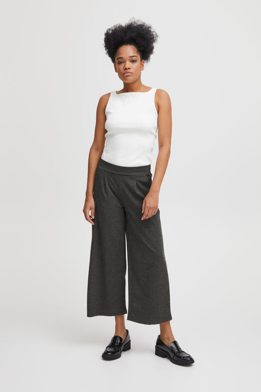 Pantalón ancho cropped EMANUELE gris osc.