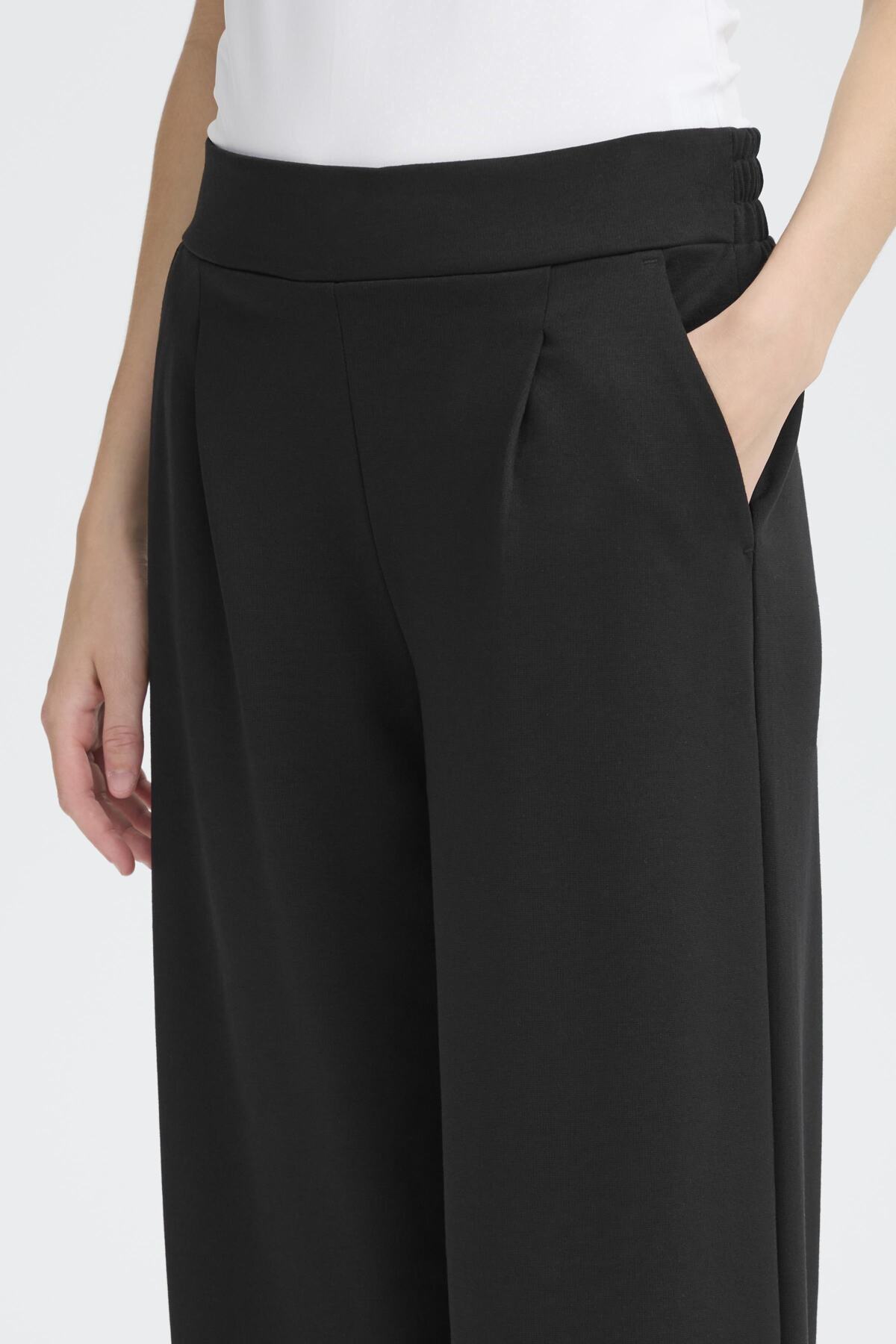 Pantalón wide leg negro BONNIE