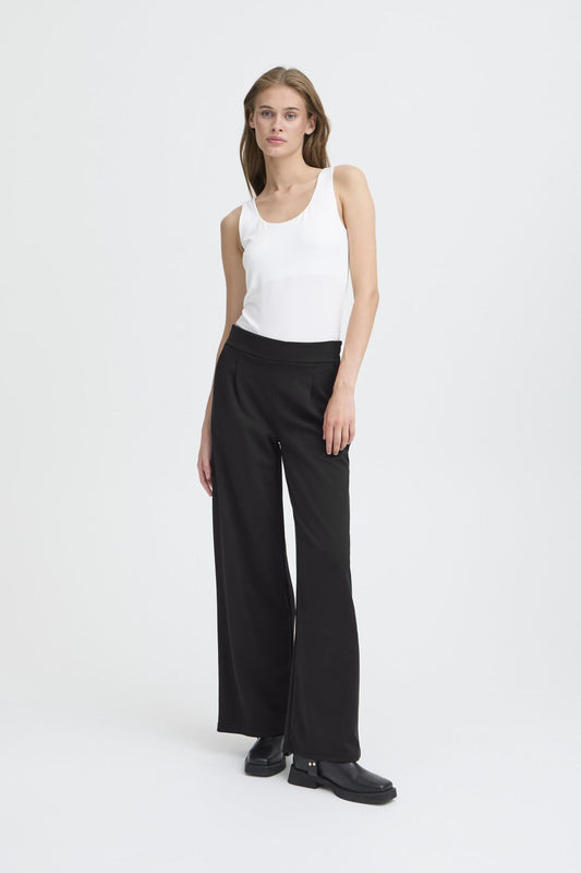 Pantalón wide leg negro BONNIE
