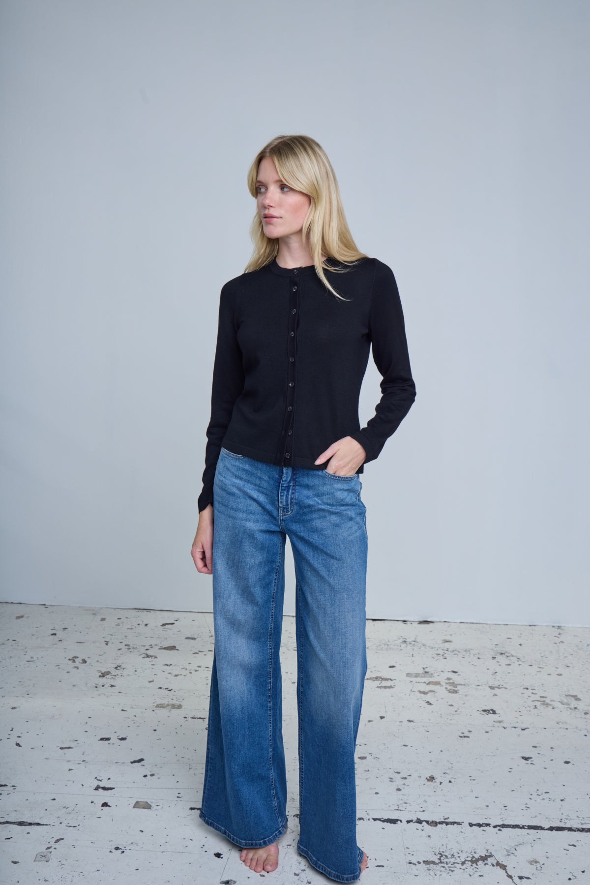 Vaqueros wide leg medium blue ZINDY