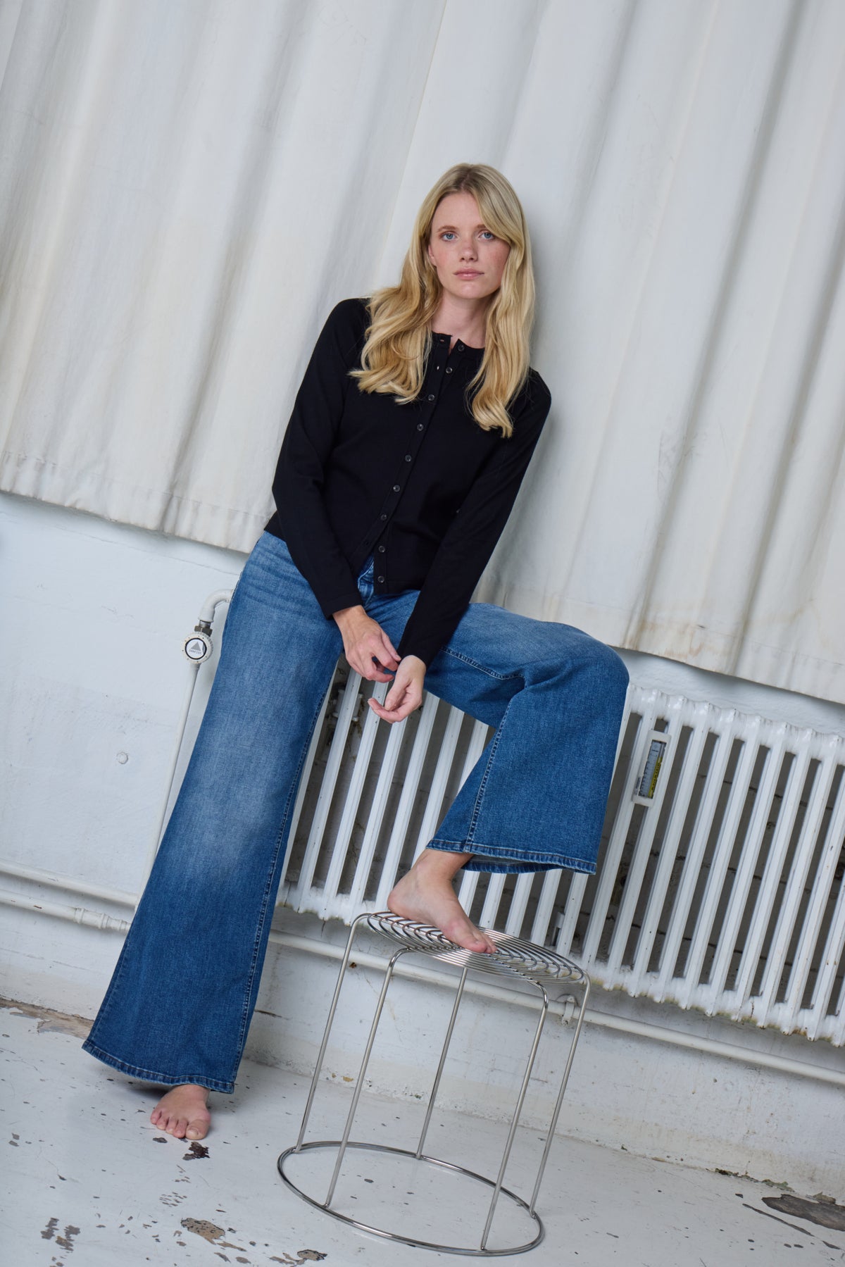 Vaqueros wide leg medium blue ZINDY