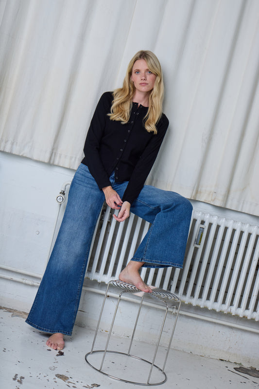 Vaqueros wide leg medium blue ZINDY