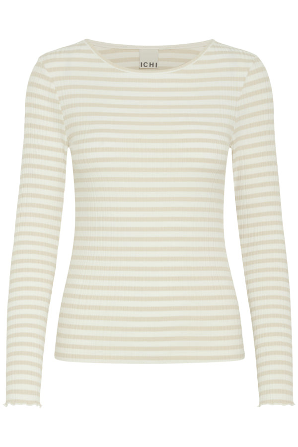 Camiseta elástica con estampado a rayas MILLA
