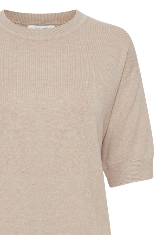 Jersey punto fino beige