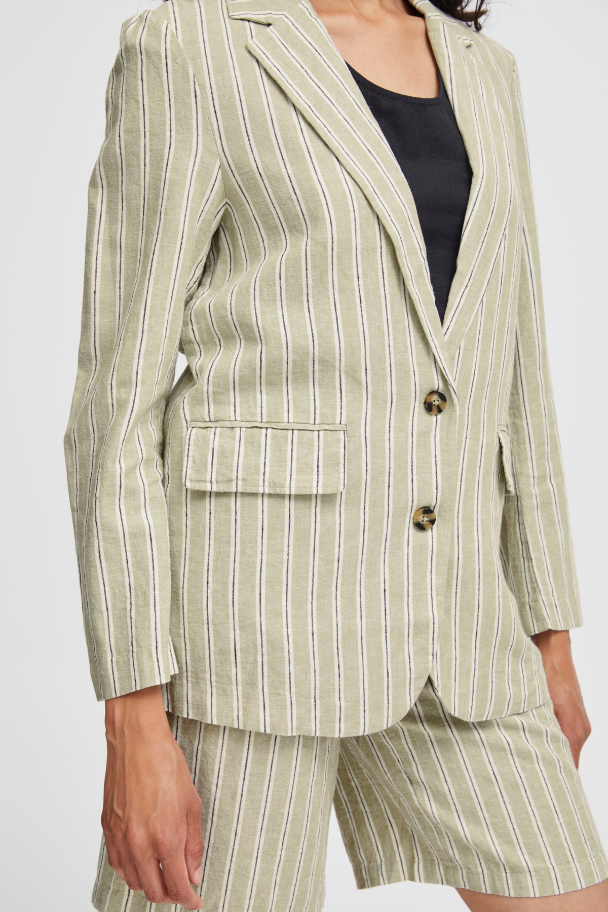 Blazer de lino a rayas MARTA