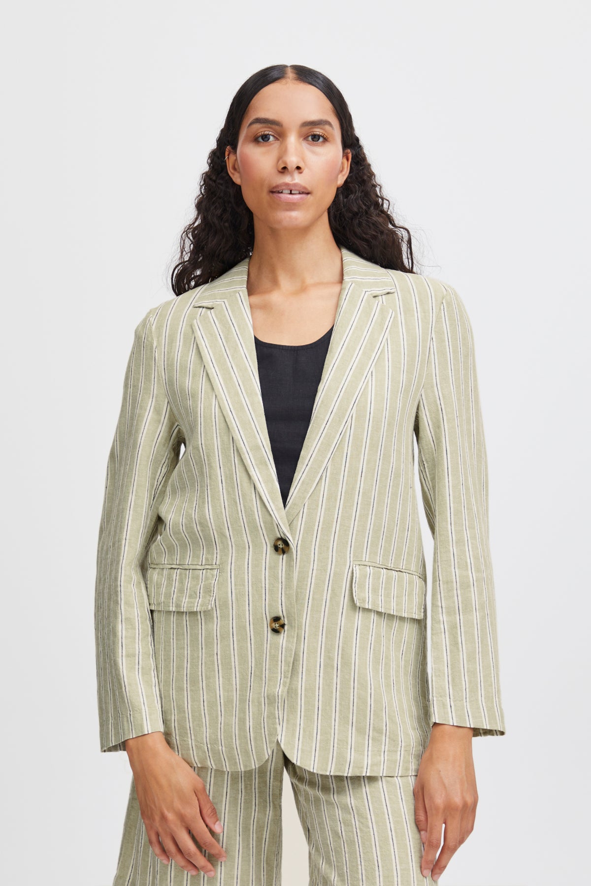 Blazer de lino a rayas MARTA