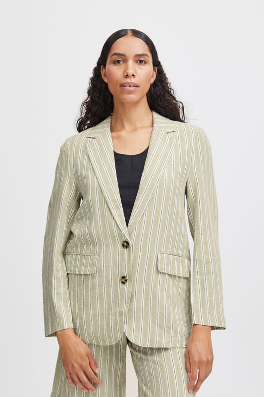 Blazer de lino a rayas MARTA