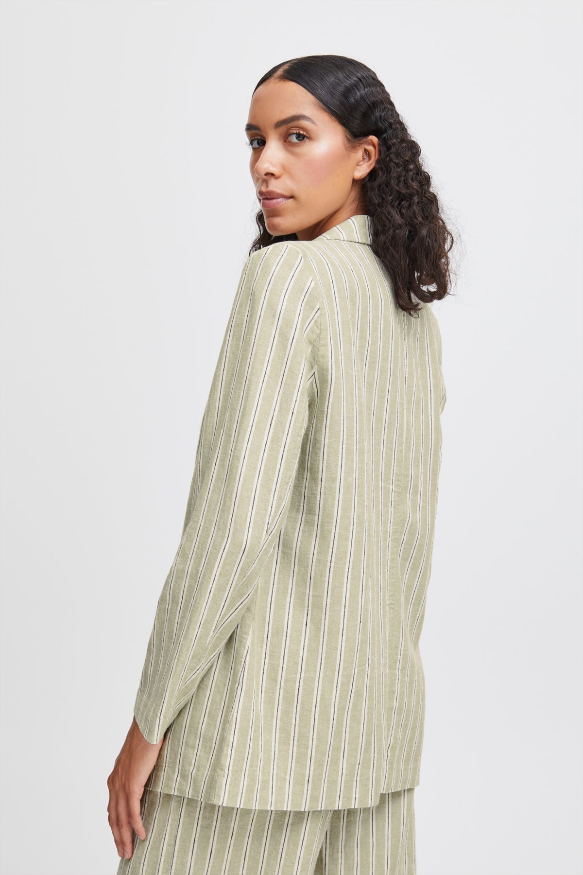 Blazer de lino a rayas MARTA