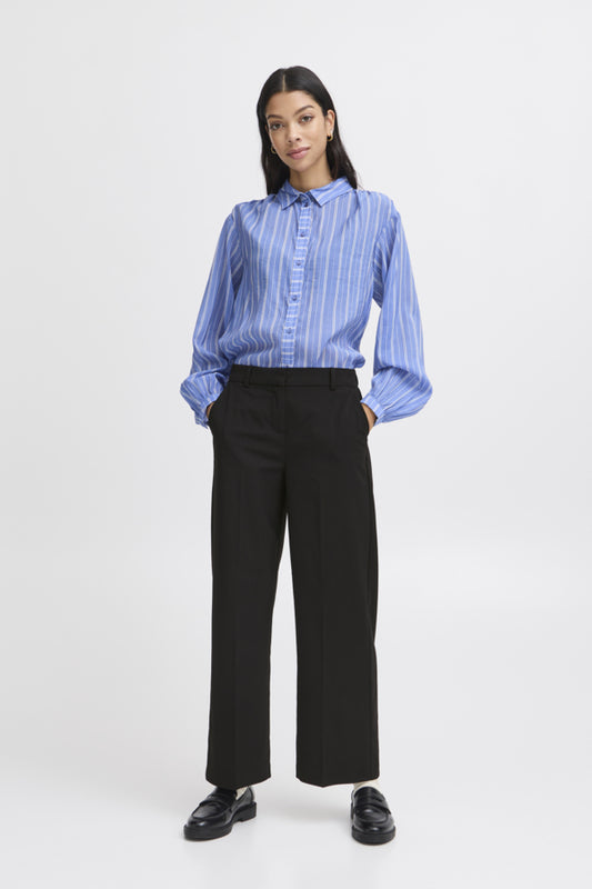 Pantalón tobillero con goma en la cintura negro BERTA