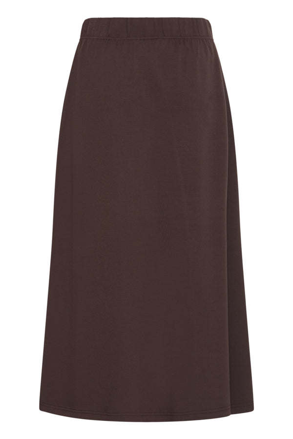 Falda midi marrón LUSTI