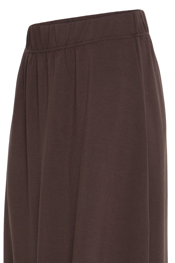 Falda midi marrón LUSTI