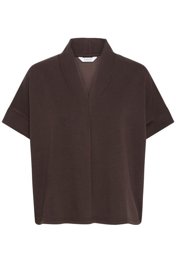 Jersey manga corta marron LUSTI