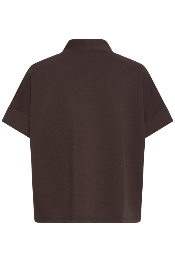 Jersey manga corta marron LUSTI