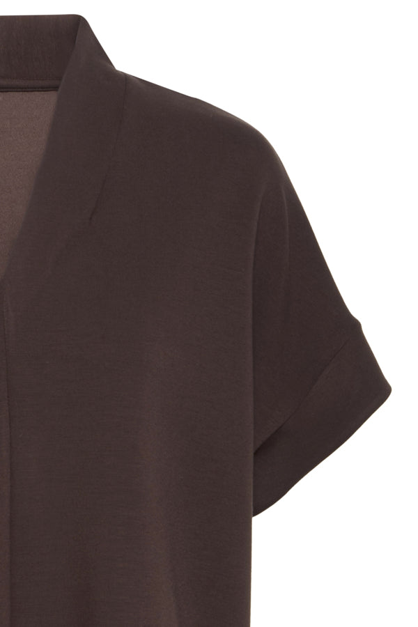 Jersey manga corta marron LUSTI