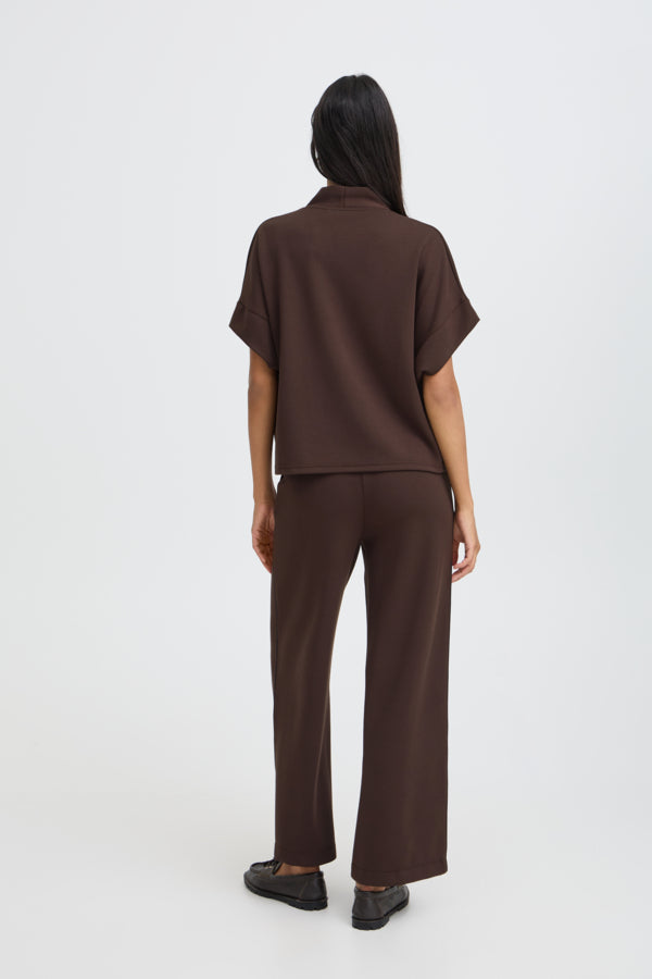 Jersey manga corta marron LUSTI
