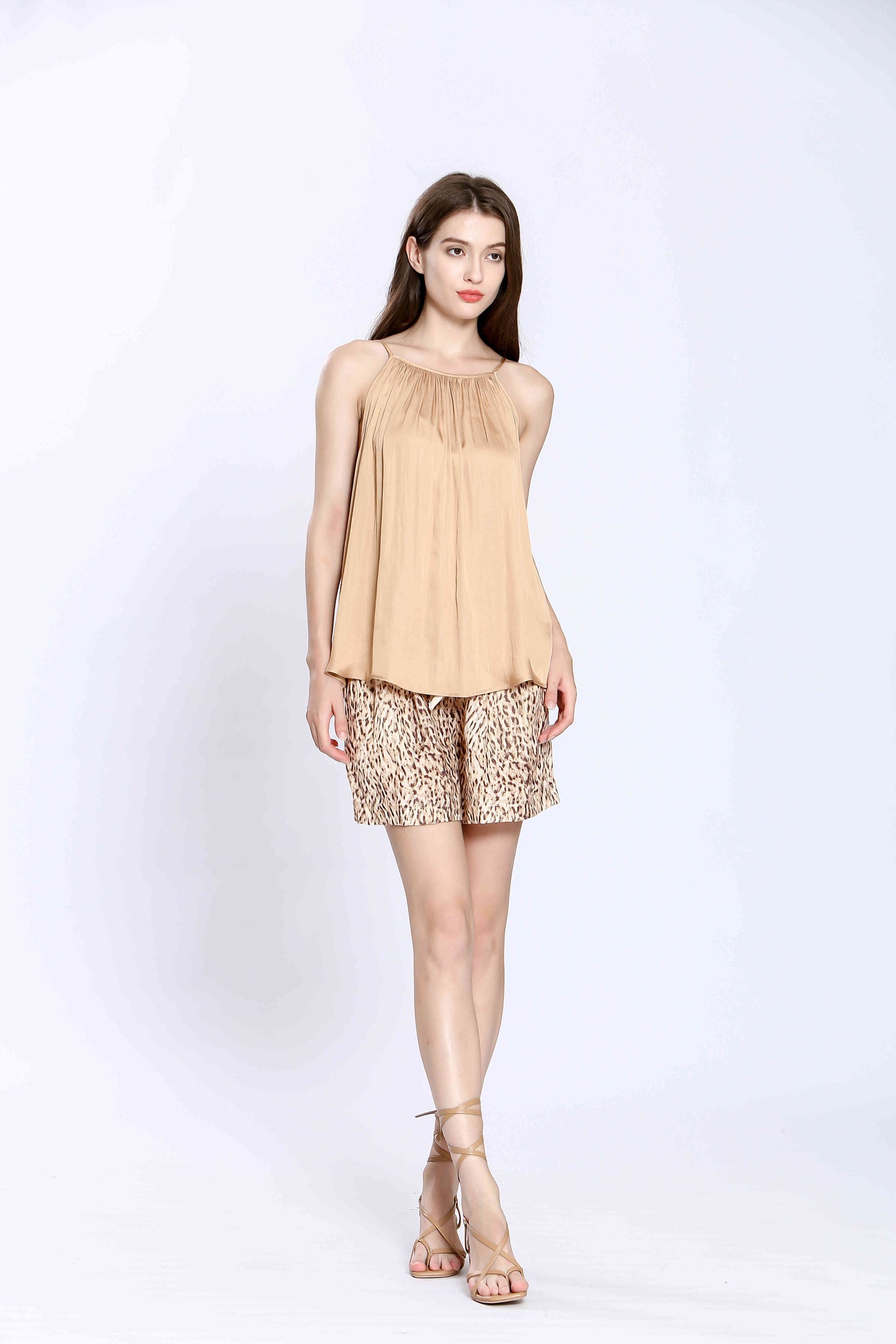 Short de lino animal print SANNE