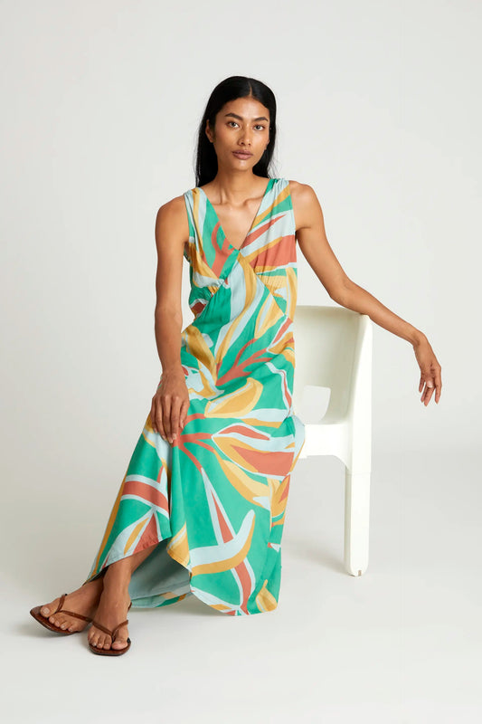 Vestido midi estampado floral MINDI