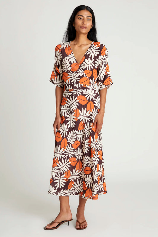 Vestido midi estampado floral MALTA