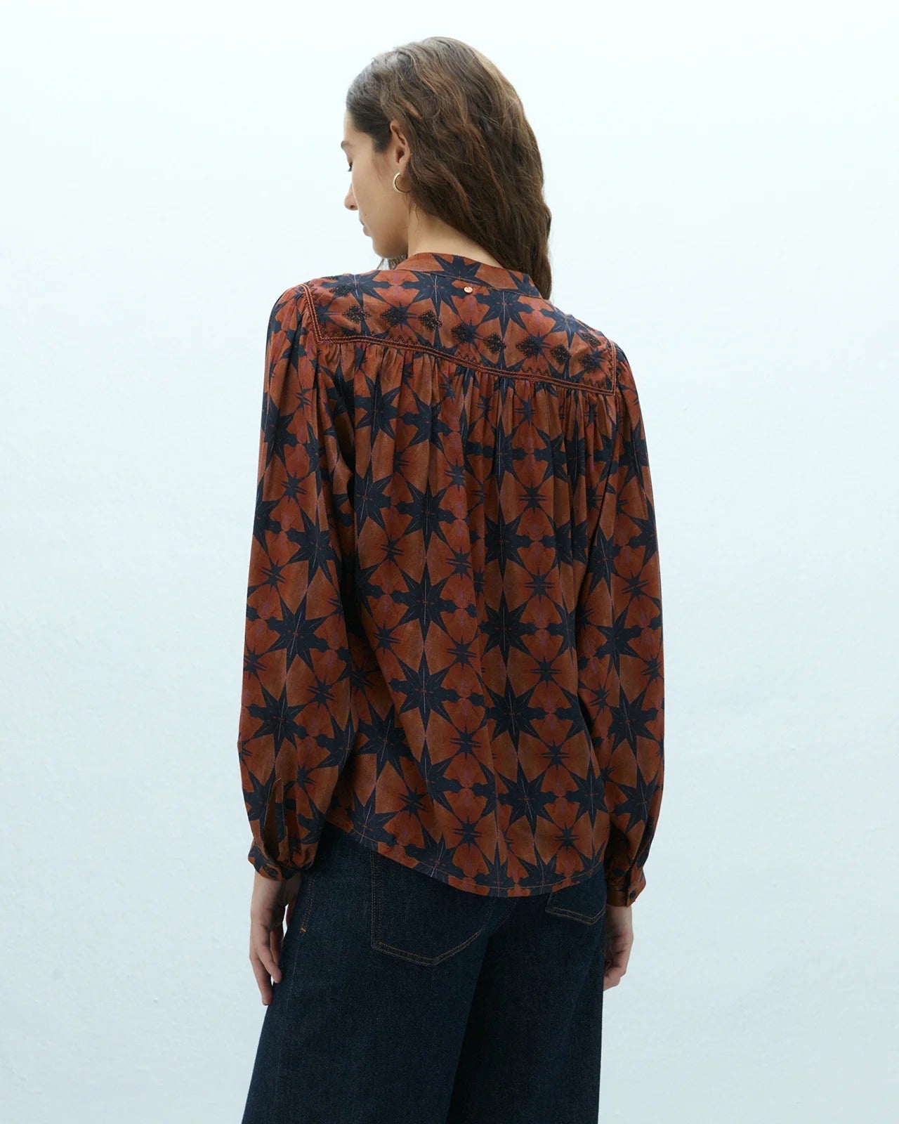 Camisa estampada con bordado LYLIA