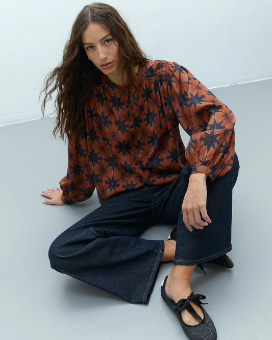 Camisa estampada con bordado LYLIA