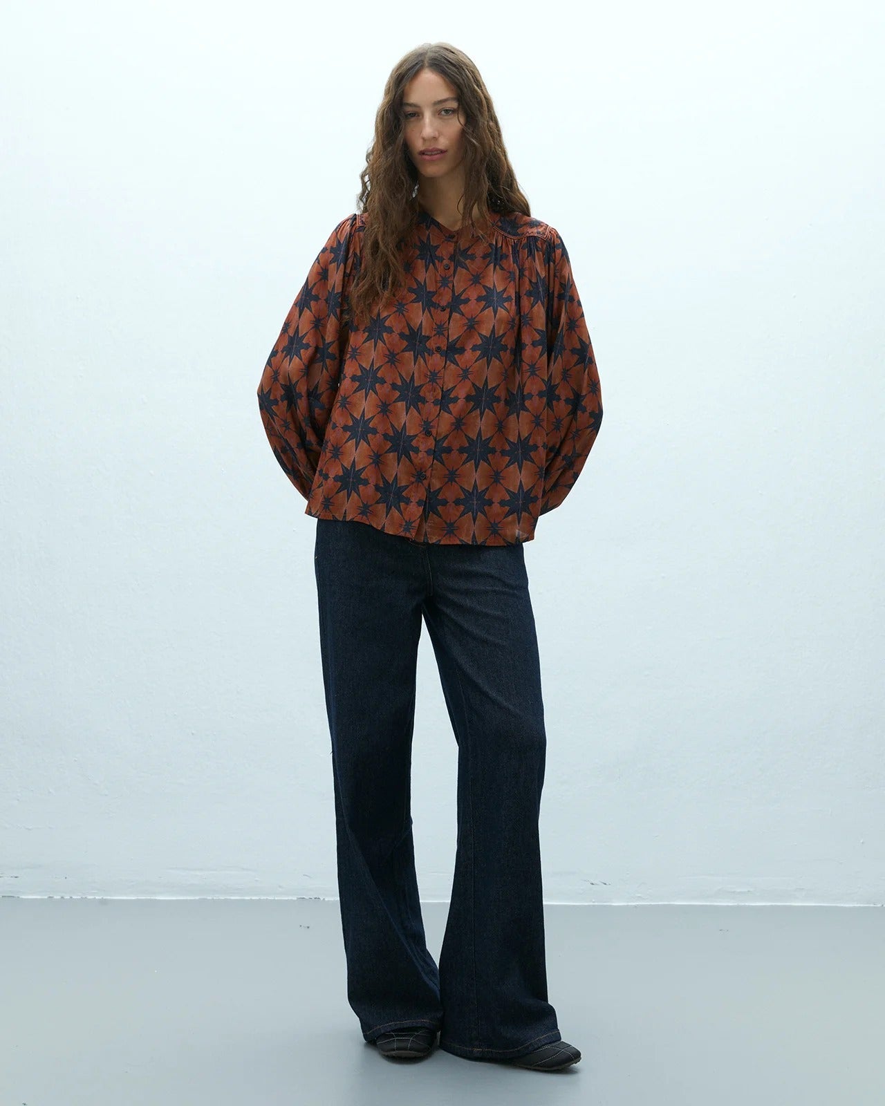 Camisa estampada con bordado LYLIA