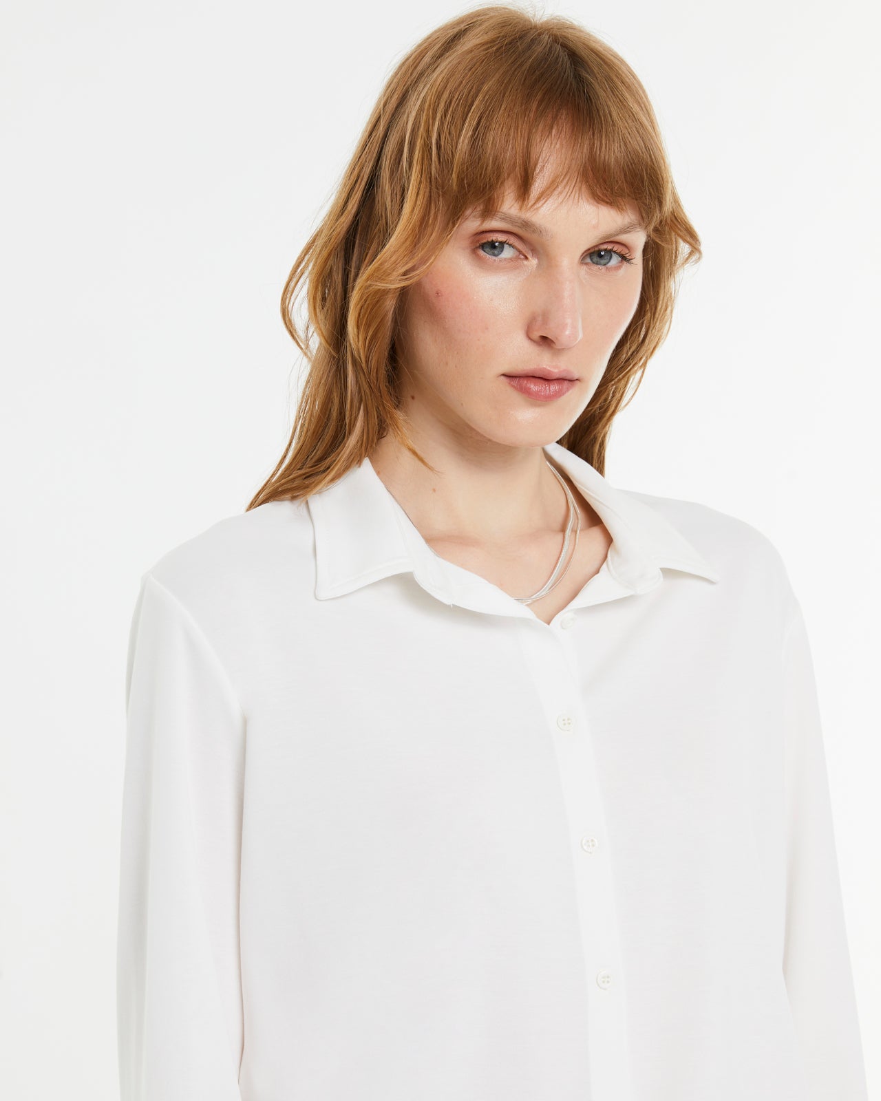 Camisa blanca punto liso BEJIA