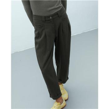 Pantalón barrel tobillero con pinzas LIRES