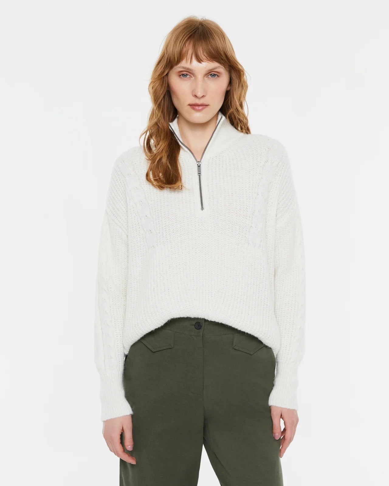 Jersey tipo polo con cremallera BEULA