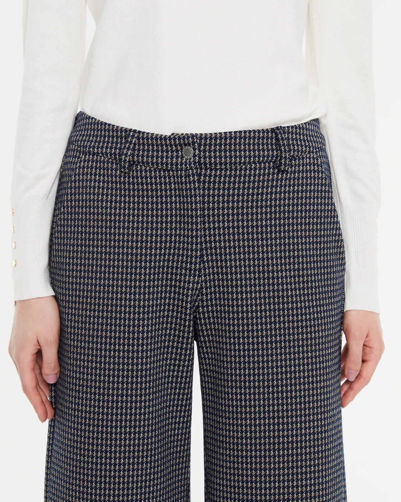 Pantalón ancho punto pata de gallo BLAIR